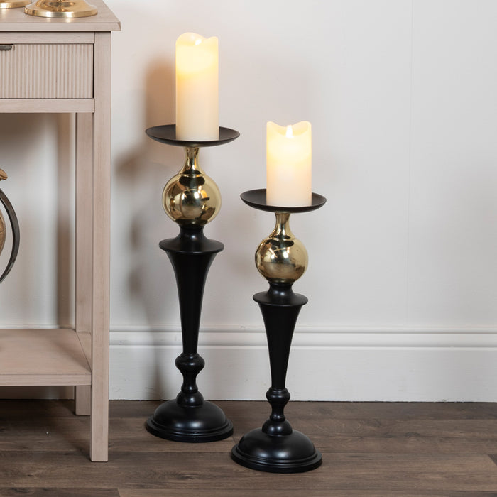 Emerson Candle Holder Black/gold 49cm