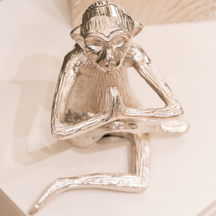 Safari Sitting Monkey Silver