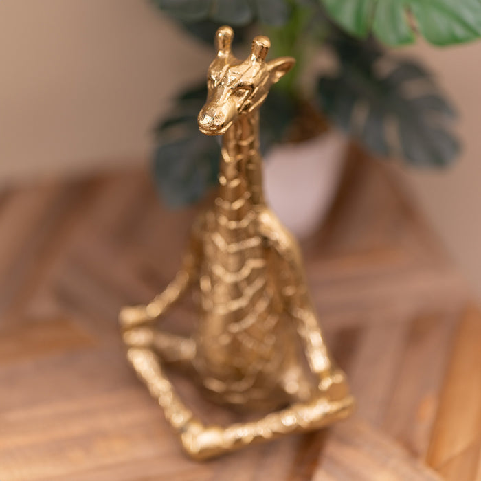 Safari Giraffe Sitting Gold