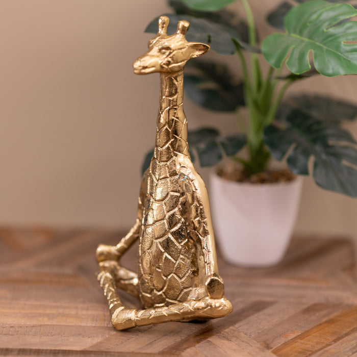 Safari Giraffe Sitting Gold