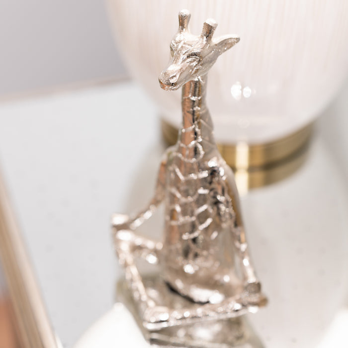 Safari Giraffe Sitting Silver