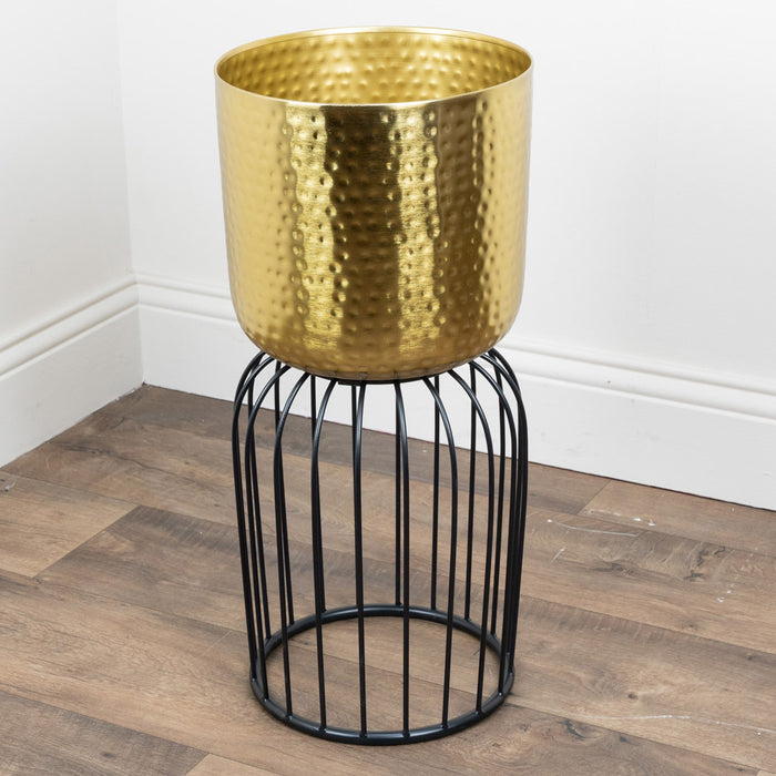 Nisha Planter Gold/black Large