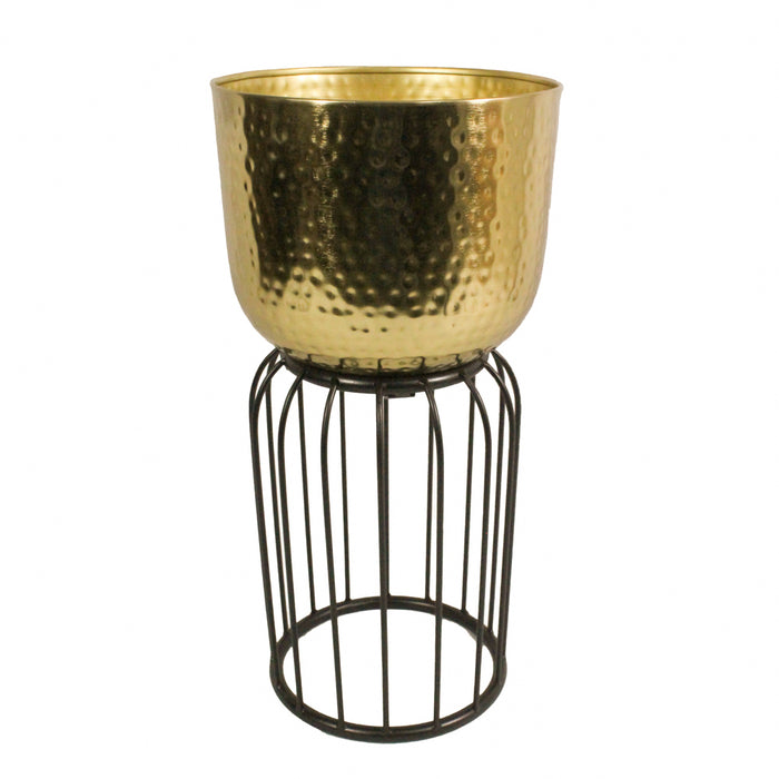 Nisha Planter Gold/black Large