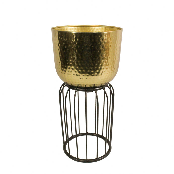 Nisha Planter Gold/black Medium