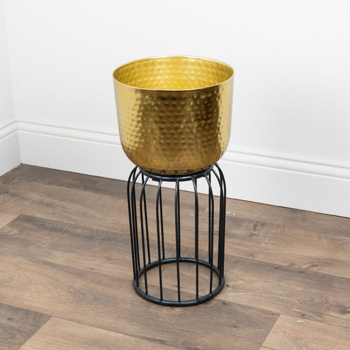 Nisha Planter Gold/black Small