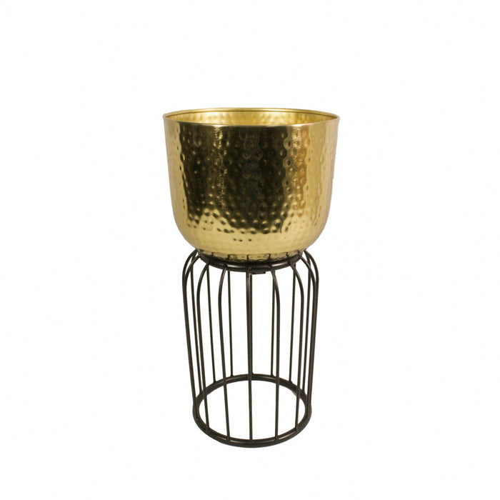 Nisha Planter Gold/black Small