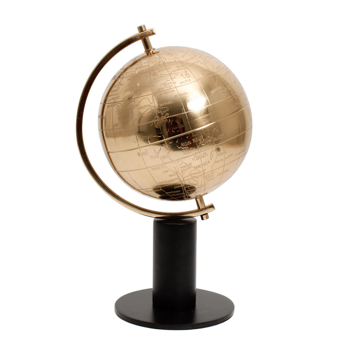 Old World Globe Antique Brass 35cm