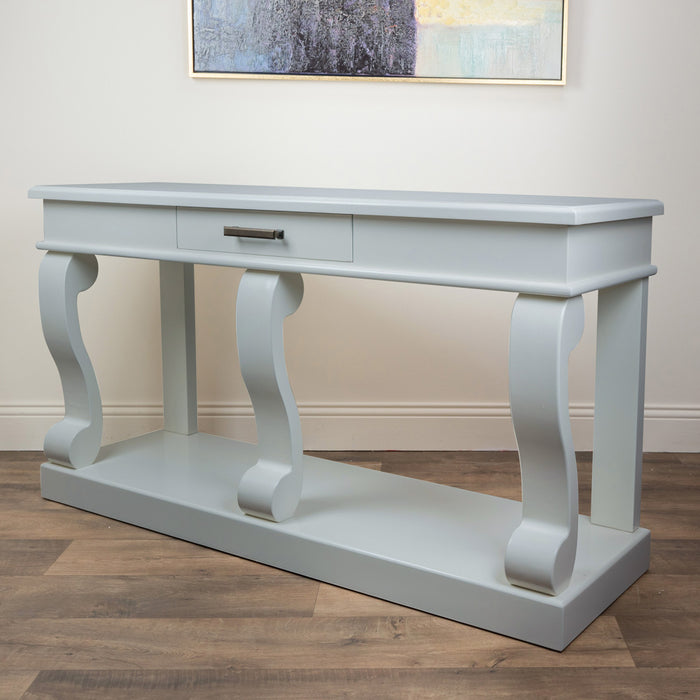 Scroll Grey Sideboard Table W/drawer