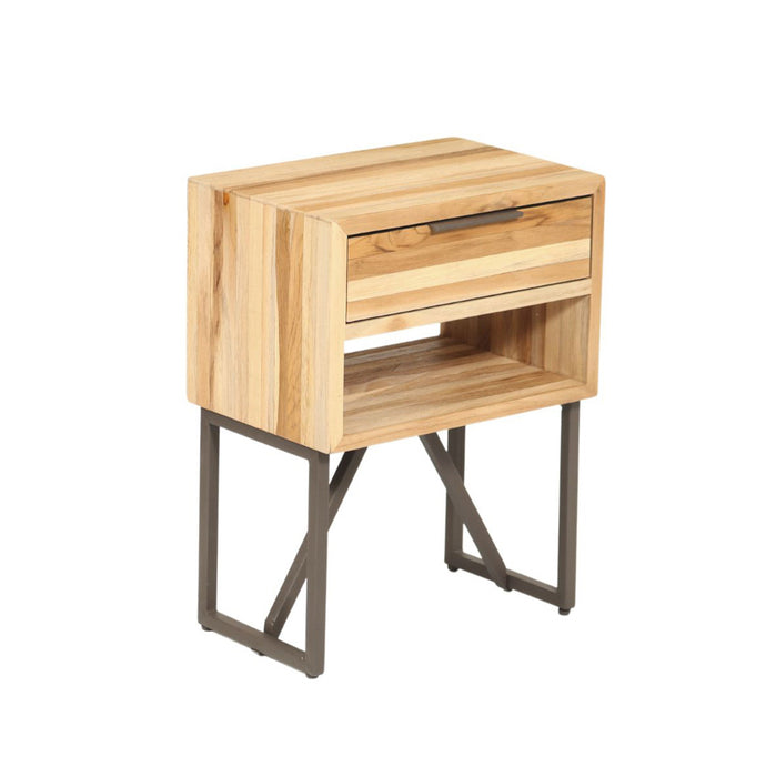 Verona 1 Drawer Side Table Natural Teak