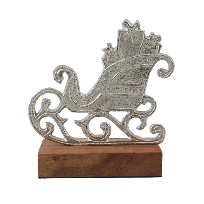 Festive Santa Sleigh Silver