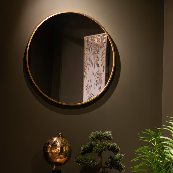 Modena Round Wall Mirror Gold 60cm