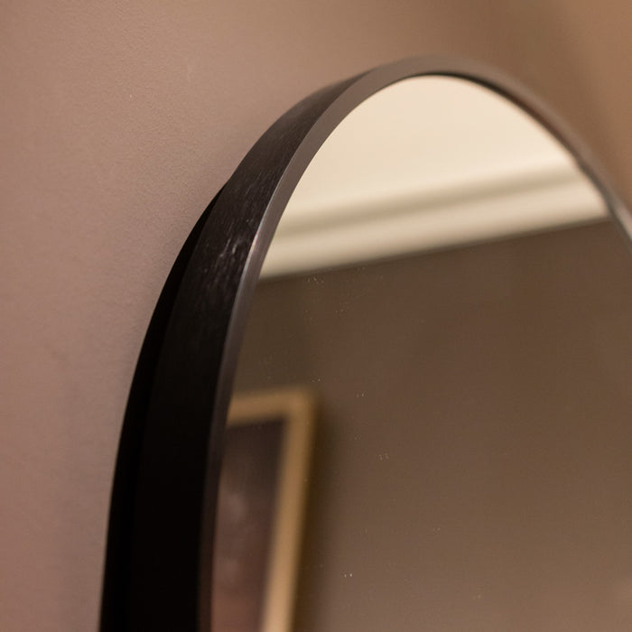 Modena Round Wall Mirror Black 60cm