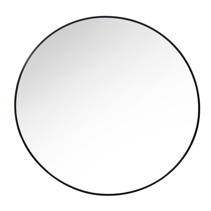 Modena Round Wall Mirror Black 90cm