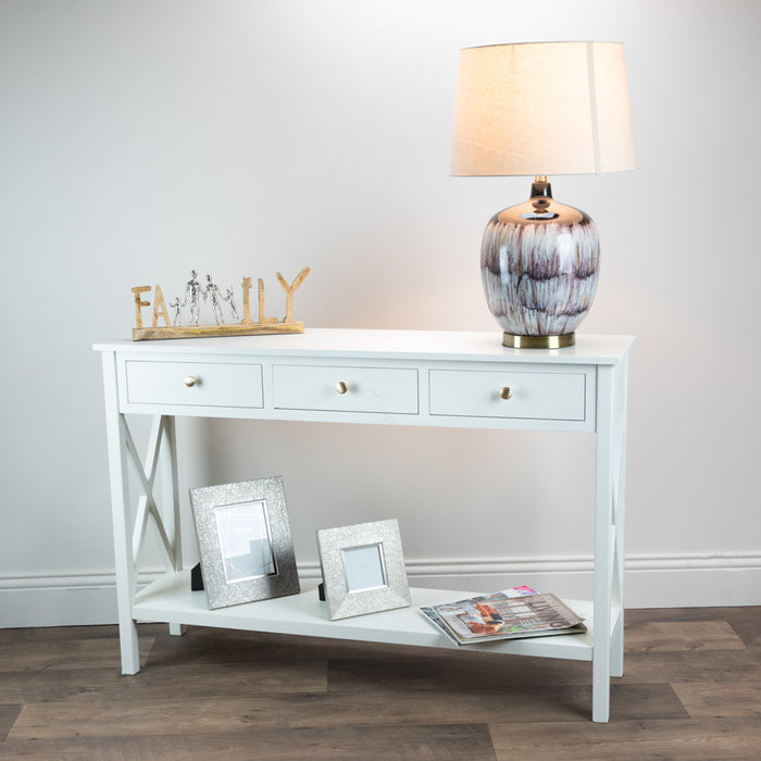 Rivera 3 Drawer Console Table