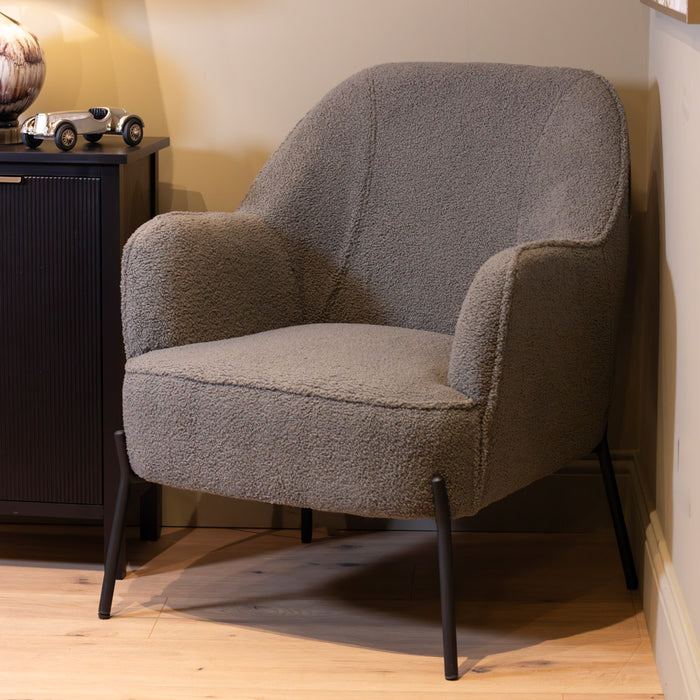 Corina Armchair Boucle Grey