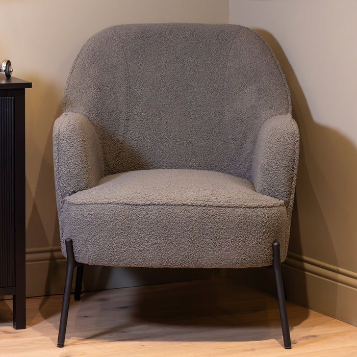 Corina Armchair Boucle Grey