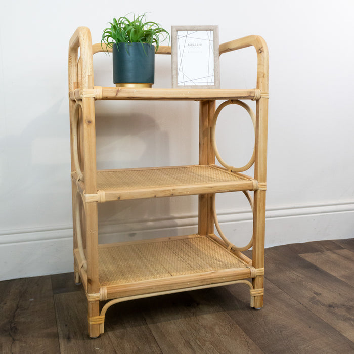 Luna Rattan 3 Shelf 68cm