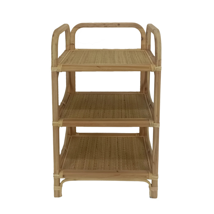 Luna Rattan 3 Shelf 68cm