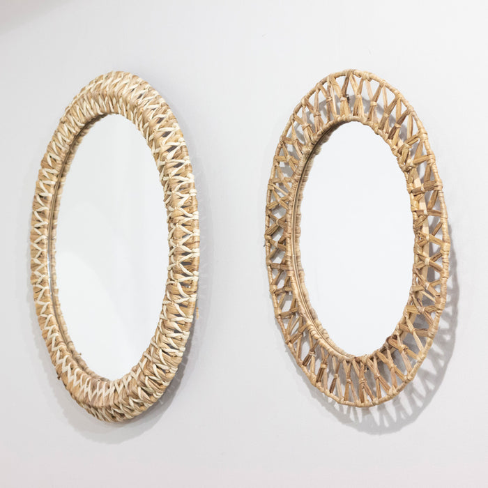 Luna Rattan Rnd Mirror 76cm