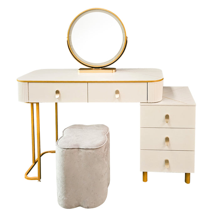 Nadia Dressing Table Set White