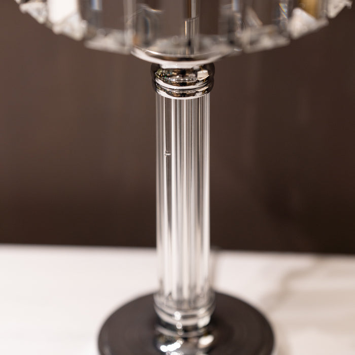 Imogen Glass Lamp Silver 40cm