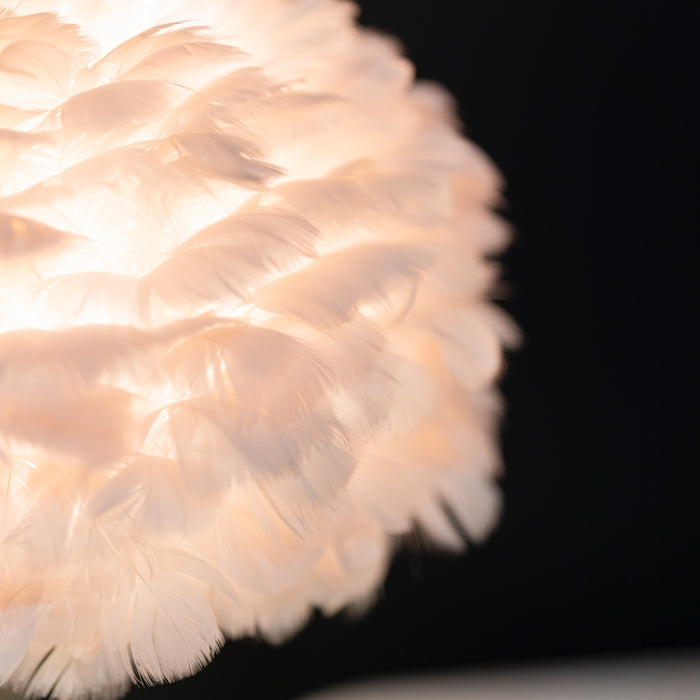 Feather Table Lamp White 50cm