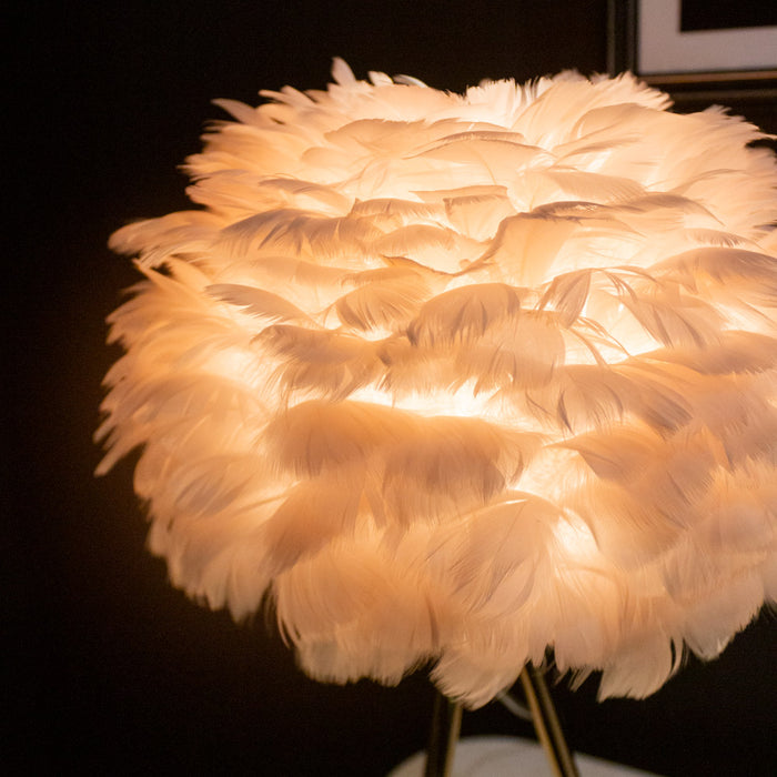 Feather Table Lamp Pink 50cm