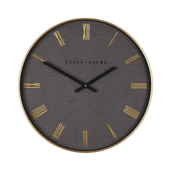 Baker And Brown Nouveau Clock Dark Grey50cm