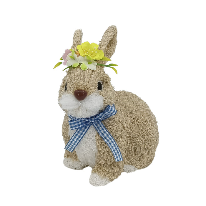 Easter Bunny With Flowers 20cm