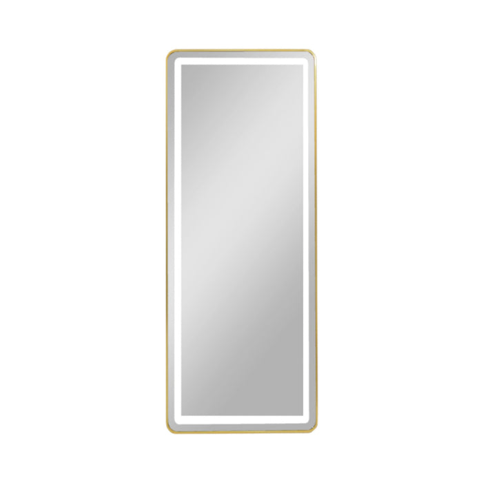 Led Modena Cheval Mirror Gold 160 X 50cm