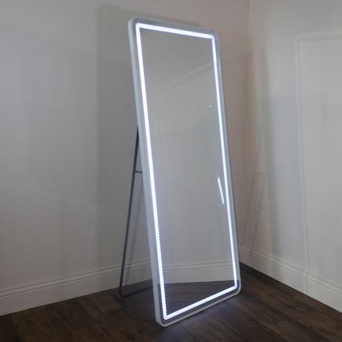 Led Modena Cheval Mirror White 170 X 70cm