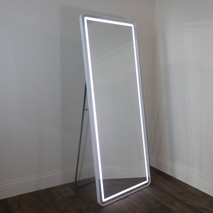 Led Modena Cheval Mirror White 170 X 70cm