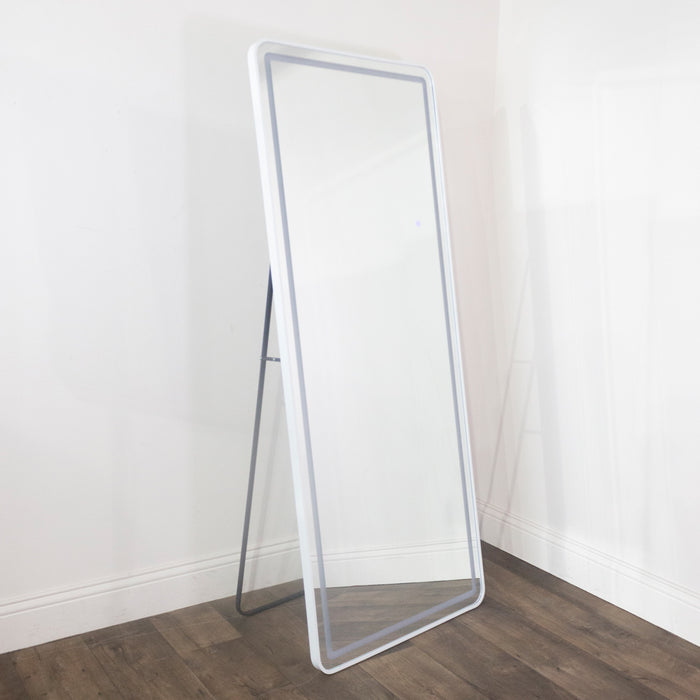 Led Modena Cheval Mirror White 170 X 70cm