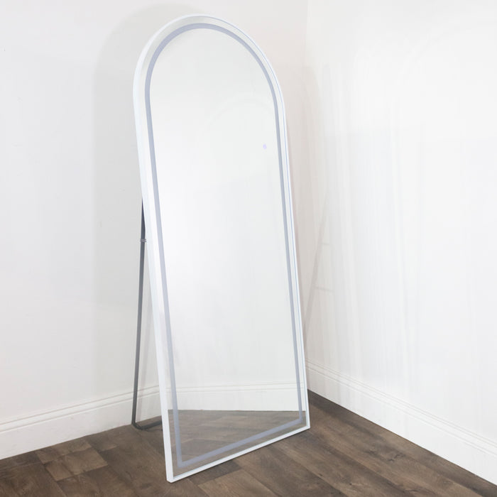 Led Modena Cheval Arch Mirror White 170x70cm