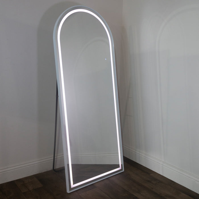 Led Modena Cheval Arch Mirror White 170x70cm