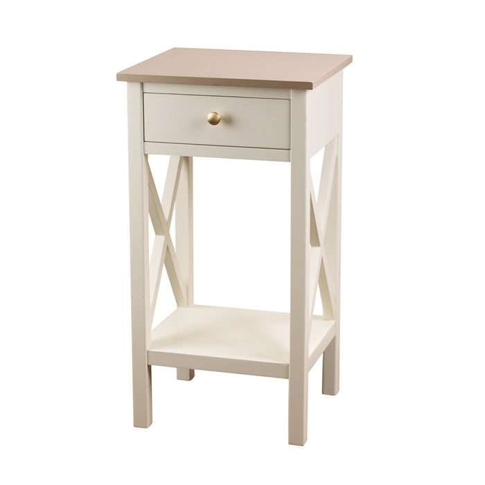 Reno Natural/white 1 Drw Accent Table