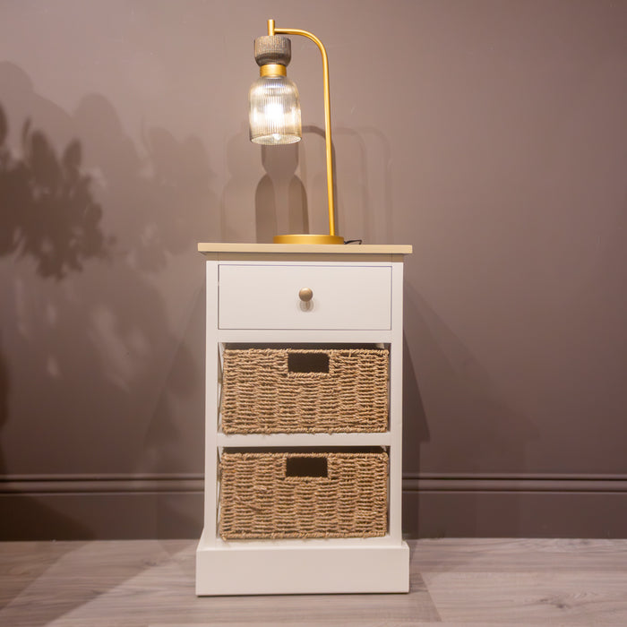 Reno Natural/white 1 Drw 2 Basket Unit