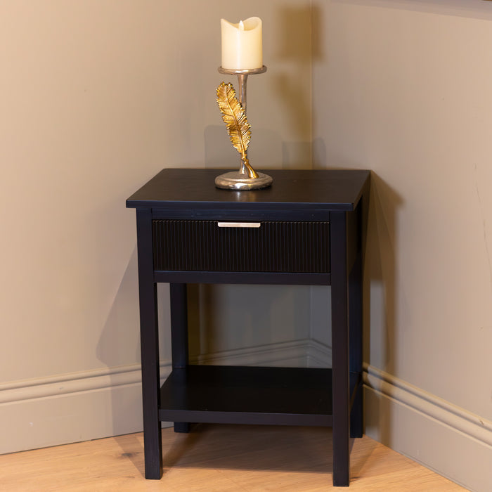 Harrison 1 Drw Accent Table Black