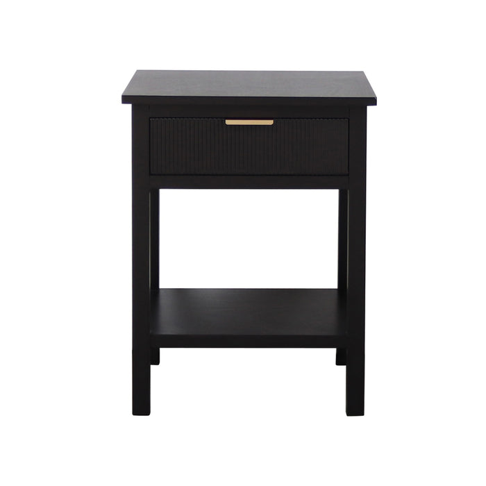 Harrison 1 Drw Accent Table Black