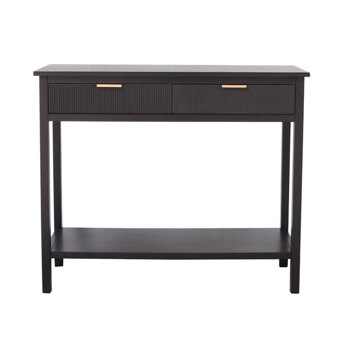 Harrison 2 Drw Console Table Black