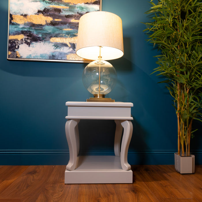 Scroll Grey End Table