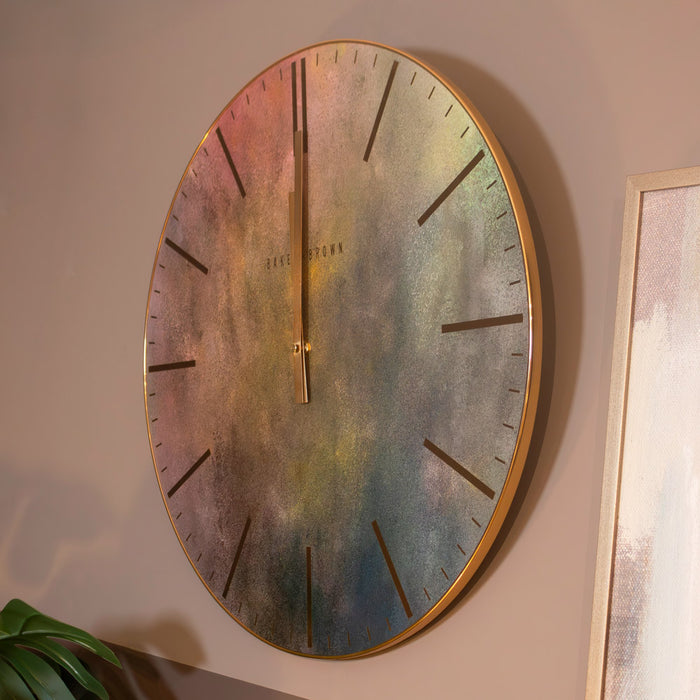 Baker And Brown Metallic Clock Indigo 50cm