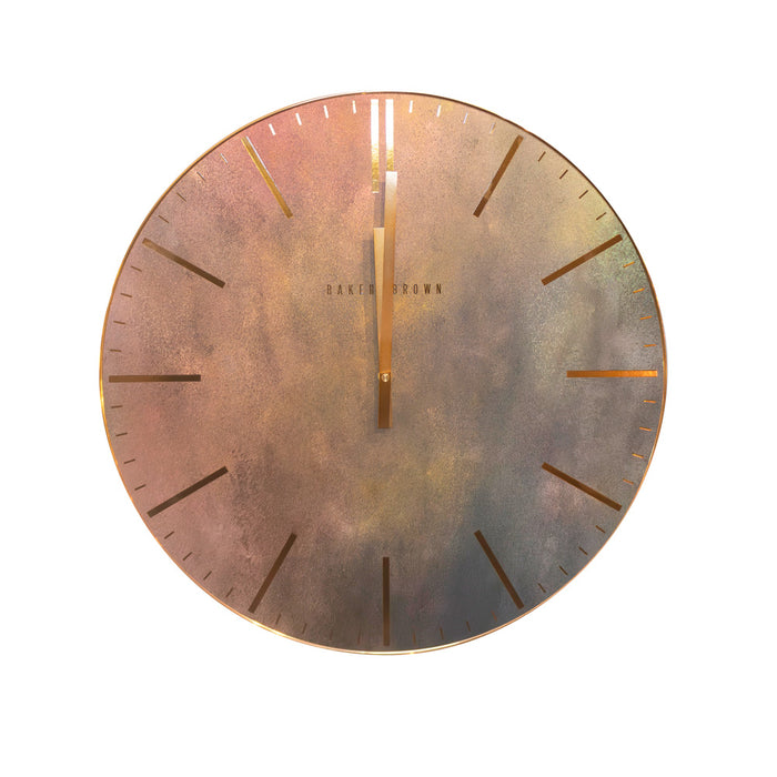 Baker And Brown Metallic Clock Indigo 50cm