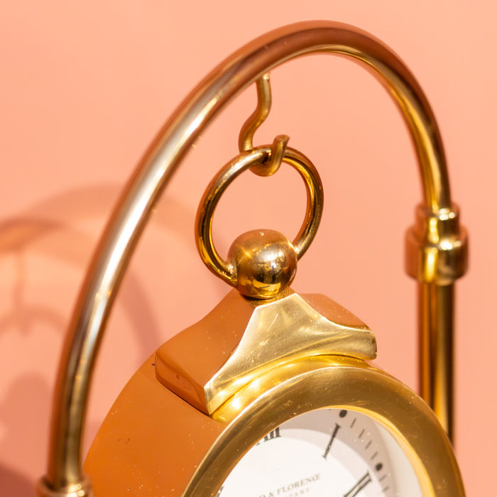 Edward And Florence Hanging Clock Gold