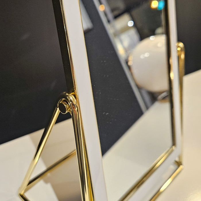 Ella Vanity Mirror Rectangle White/gold 5 X 7