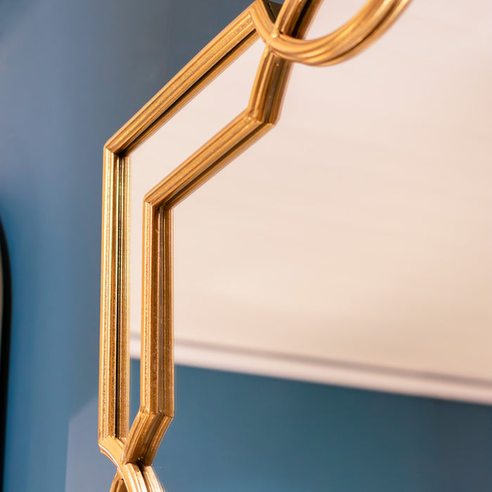 Odessa Square Mirror Gold 80cm