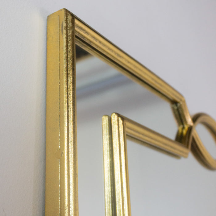 Odessa Square Mirror Gold 80cm