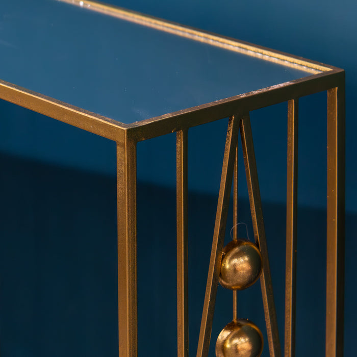 Odessa Mirrored Console Table Gold