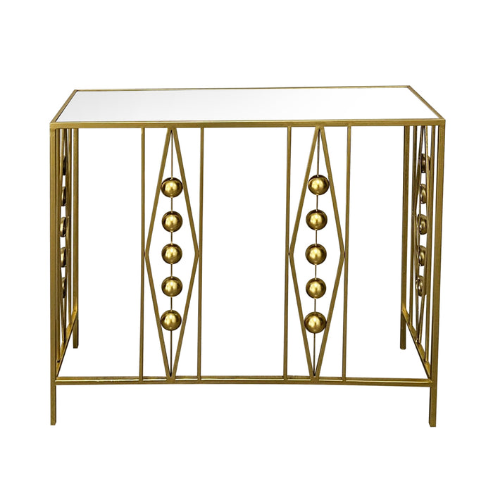 Odessa Mirrored Console Table Gold