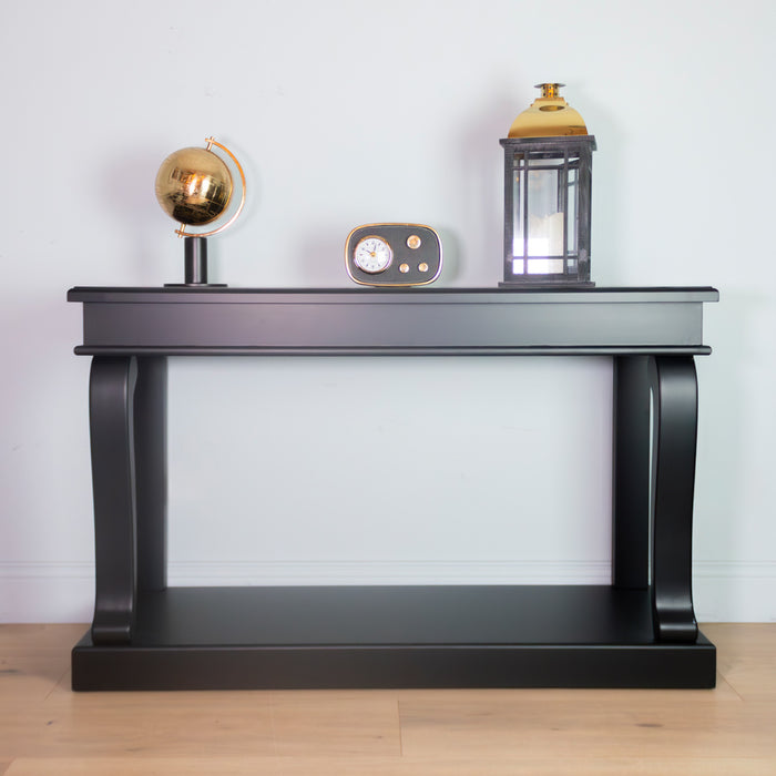 Scroll Black 130cm Console Table